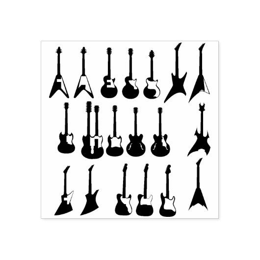 Tampons Encreurs corps de guitare électrique timbre d'art (Impression)