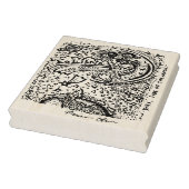 Tampons Encreurs Côté Sombre De La Lune Plaque Bookplate Bois Art T (Tampon)