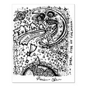 Tampons Encreurs Côté Sombre De La Lune Plaque Bookplate Bois Art T (Impression)
