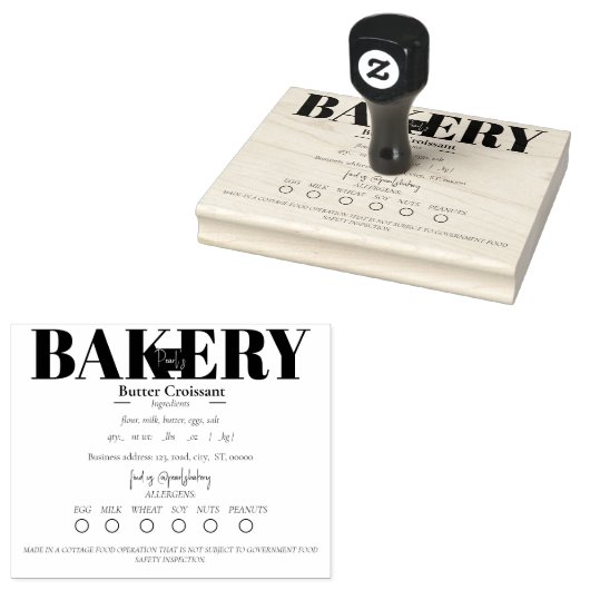 Tampons Encreurs Cottage Food Law Timbre en caoutchouc (Tamponné)