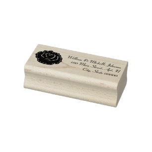Tampons Encreurs Country Garden Mariage en bois Adresse Timbre