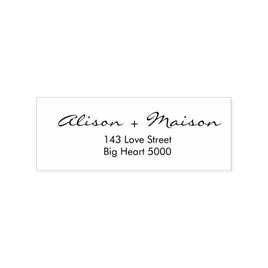 Tampons Encreurs Couple Names Custom rubber stamp & ink (Impression)