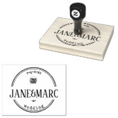 Tampons Encreurs Couple Nom Mariage Faveurs (Tamponné)