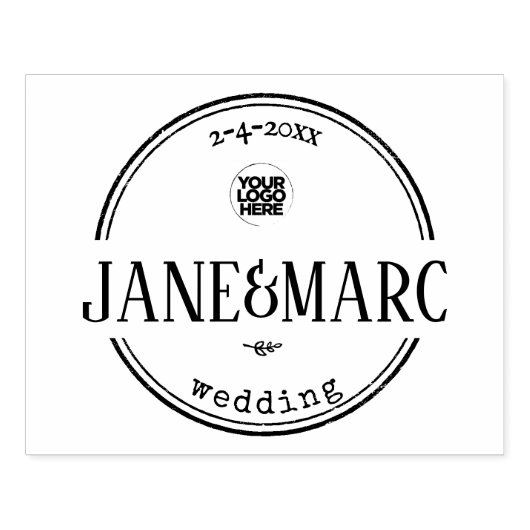 Tampons Encreurs Couple Nom Mariage Faveurs (Impression)