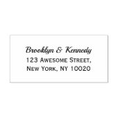 Tampons Encreurs Couple Nom Typographie Classique Texte Adresse de  (Impression)