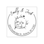 Tampons Encreurs Couples de Noël modernes Adresse de retour (Impression)