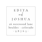 Tampons Encreurs Couples Élégant Calligraphie Mariage Adresse de re (Impression)