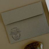 Tampons Encreurs Couples Initiales Retour Adresse Fleurs