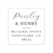 Tampons Encreurs Couples Noms Chic Mariage Adresse de retour (Impression)