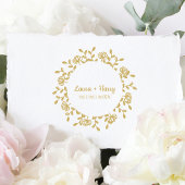 Tampons Encreurs Couronne avec Fleurs sauvages en noir pour Mariage