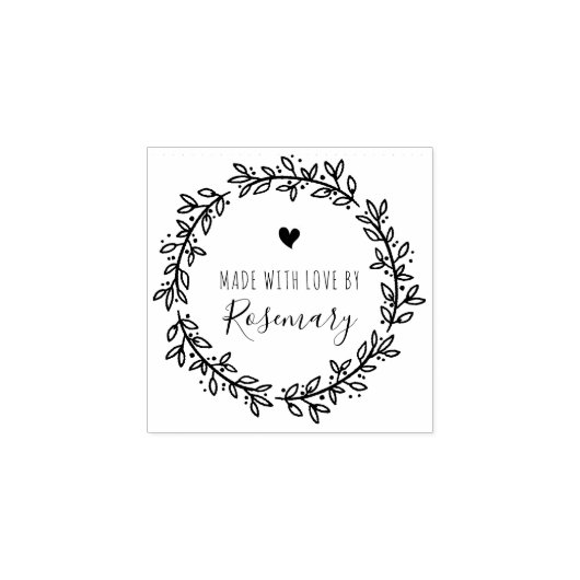 Tampons Encreurs Couronne Botanique Fabriquée Avec Amour Par (Impression)