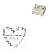 Tampons Encreurs Couronne de coeur florale Bibliothèque (Tamponné)