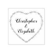 Tampons Encreurs Couronne de cœur florale simple pour mariage champ (Impression)