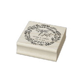 Tampons Encreurs Couronne de feuillage pinceau script save the date (Tampon)