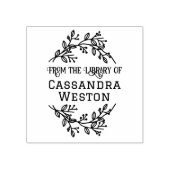 Tampons Encreurs Couronne de fleurs Berries Nom du livre de bibliot (Impression)