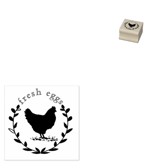 Tampons Encreurs Couronne de fleurs oeufs frais élégant Timbre d'oe (Tamponné)