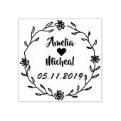 Tampons Encreurs Couronne de Laurier Rustique pour Mariage Save the (Impression)