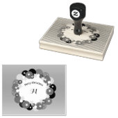 Tampons Encreurs Couronne de Noël classique avec monogramme (Tamponné)