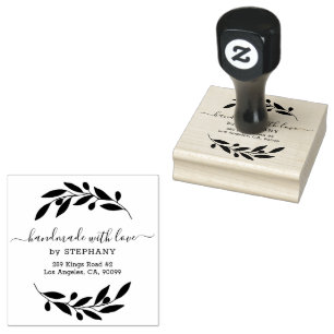 Tampons Encreurs Couronne d'olive noire personnalisée Typographie m