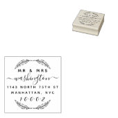 Tampons Encreurs Couronne et script personnalisés M & Mme Adresse d (Tamponné)