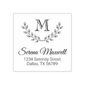 Tampons Encreurs Couronne feuille, Double Branche Monogramme 2 Adre (Impression)