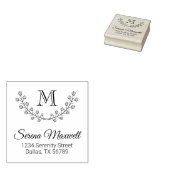 Tampons Encreurs Couronne florale, Direction des fleurs Monogramme (Tamponné)