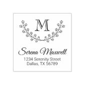 Tampons Encreurs Couronne florale, Direction des fleurs Monogramme (Impression)