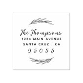 Tampons Encreurs Couronne rustique et script personnalisé Nom de fa (Impression)