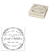 Tampons Encreurs Couronne Rustique Personnalisée & Script Enregistr (Tamponné)