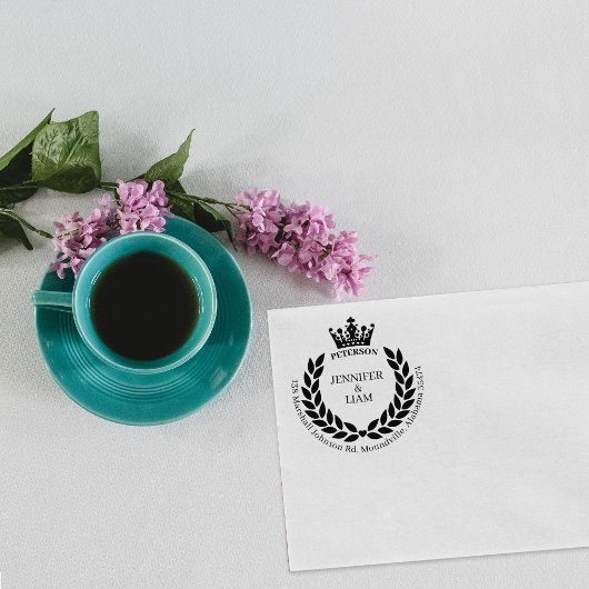 Tampons Encreurs Courrier moderne et couronne Adresse de retour per