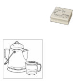 Tampons Encreurs Cowboy Camping Café Pot et Tin Cup (Tamponné)