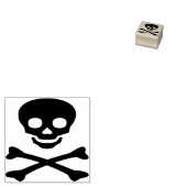 Tampons Encreurs Crâne et arêtes 2 silhouettes timbre art (Tamponné)