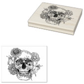 Tampons Encreurs Crâne Et Fleurs Inspiré (Tamponné)