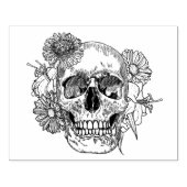 Tampons Encreurs Crâne Et Fleurs Inspiré (Impression)