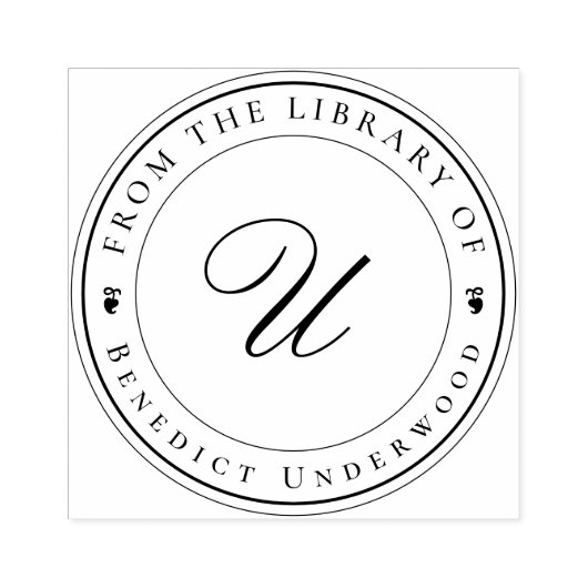 Tampons Encreurs Create Your Own Custom Monogram & Ivy Bookplate (Impression)