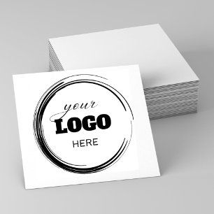 Tampons Encreurs Créer Round Modern Custom Logo Entreprise