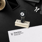 Tampons Encreurs Créer un monogramme personnalisé Nom moderne Adres