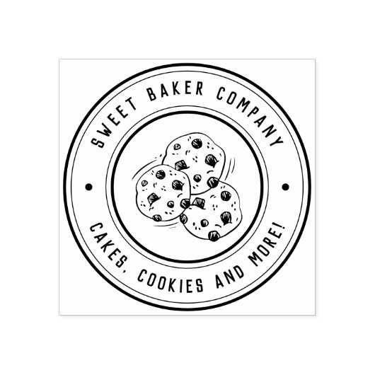 Tampons Encreurs Créez vos propres cookies à la main Logo d'entrepr (Impression)