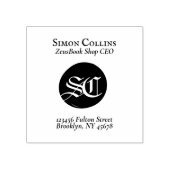 Tampons Encreurs Créez votre adresse de retour ExLibris Monogram Bo (Impression)