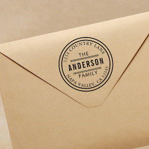 Tampons Encreurs Créez votre propre adresse de retour circulaire