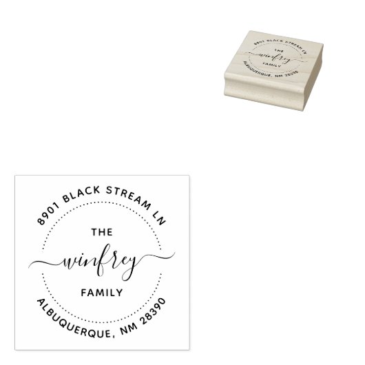 Tampons Encreurs Créez votre propre adresse de retour circulaire pe (Tamponné)