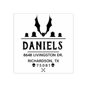 Tampons Encreurs Créez votre propre adresse de retour Halloween