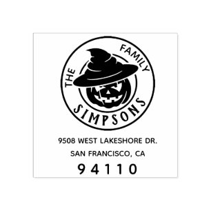 Tampons Encreurs Créez votre propre adresse de retour Halloween