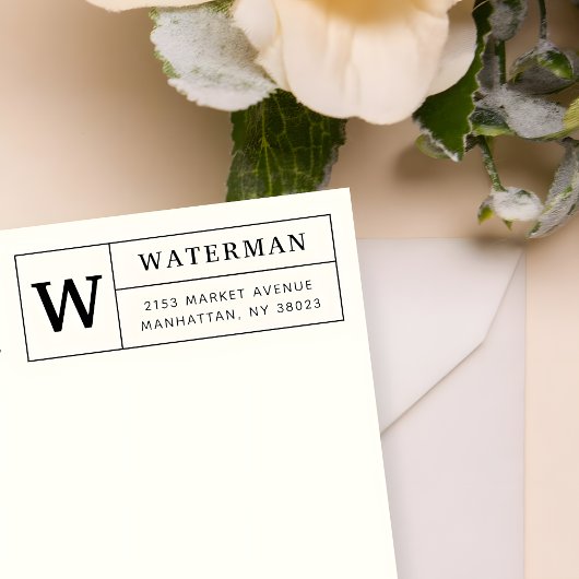 Tampons Encreurs Créez votre propre adresse de retour Monogramme cl