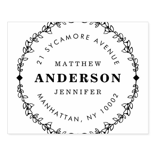 Tampons Encreurs Créez votre propre adresse de retour rustique Wrea (Impression)