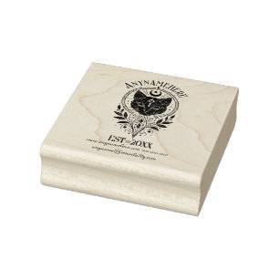 Tampons Encreurs Créez Votre Propre Chat Noir Lunaire Floral Mystiq