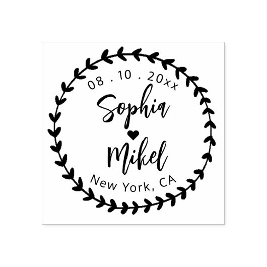 Tampons Encreurs Créez Votre Propre Cute Round Enregistrer La Date  (Impression)