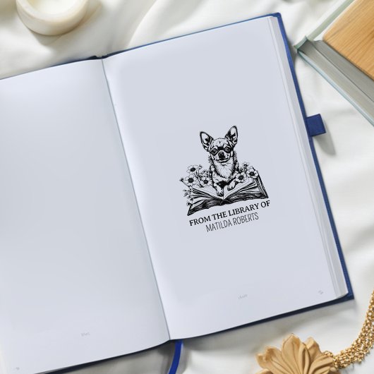 Tampons Encreurs Créez votre propre ex-libris de Chihuahua 