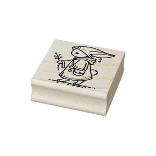 Tampons Encreurs Créez Votre Propre Lapin Aventurier Floral Mignon