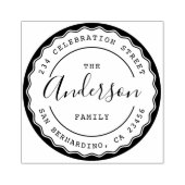 Tampons Encreurs Créez votre propre nom de famille arrondi Adresse (Impression)